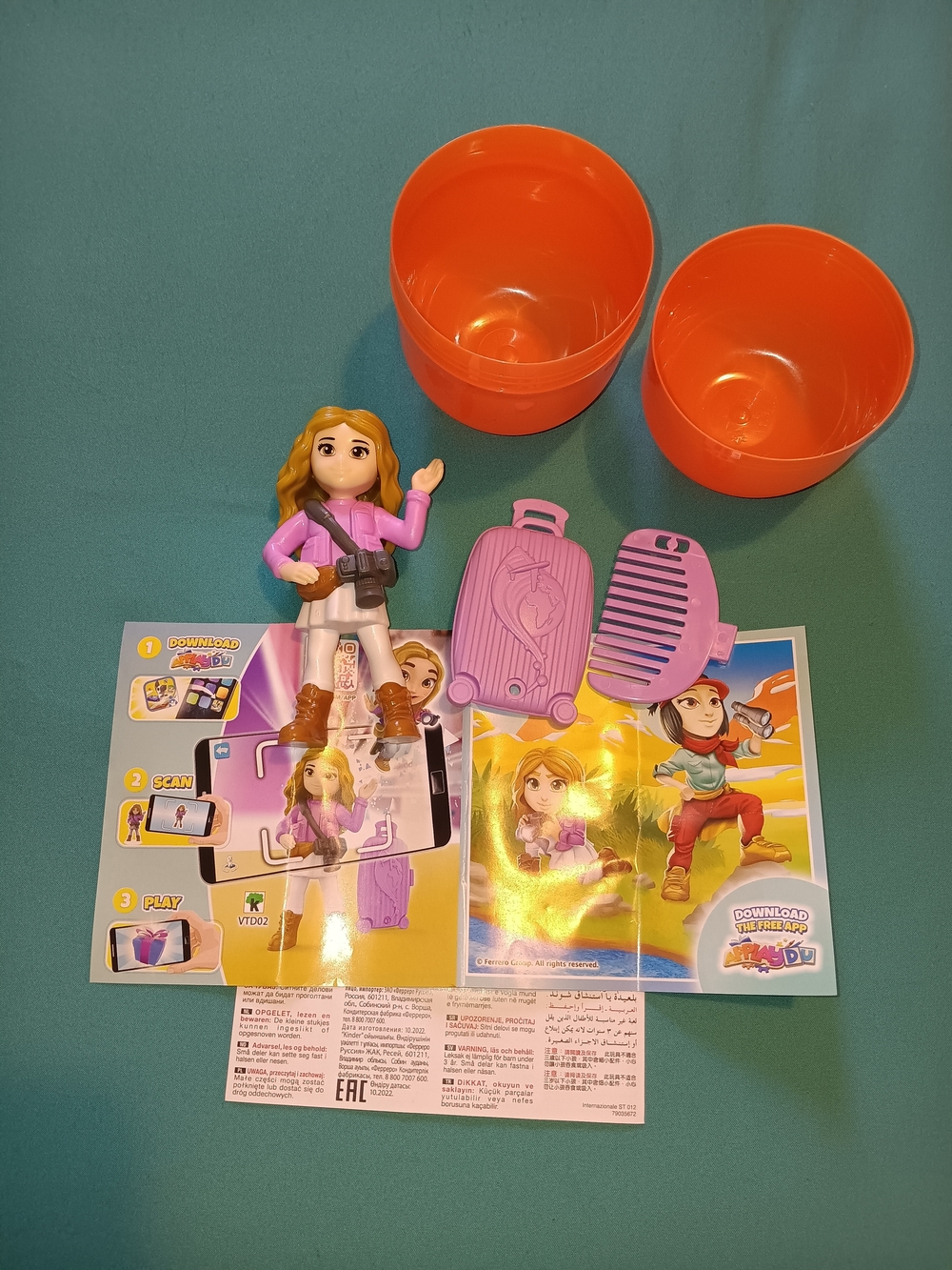 Adventurer Doll Playset with Pink Accessories and Orange Carry Capsule